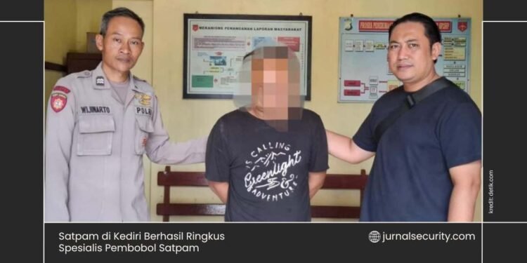 Satpam di Kediri Berhasil Ringkus Spesialis Pembobol Satpam